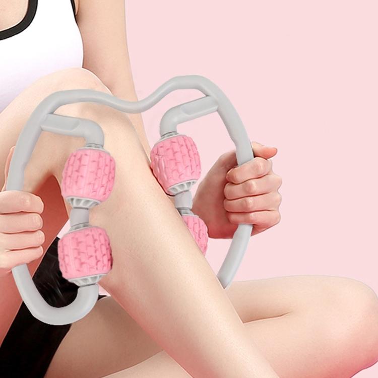 Soft Ring Leg Muscle Massage Roller - Pink 7