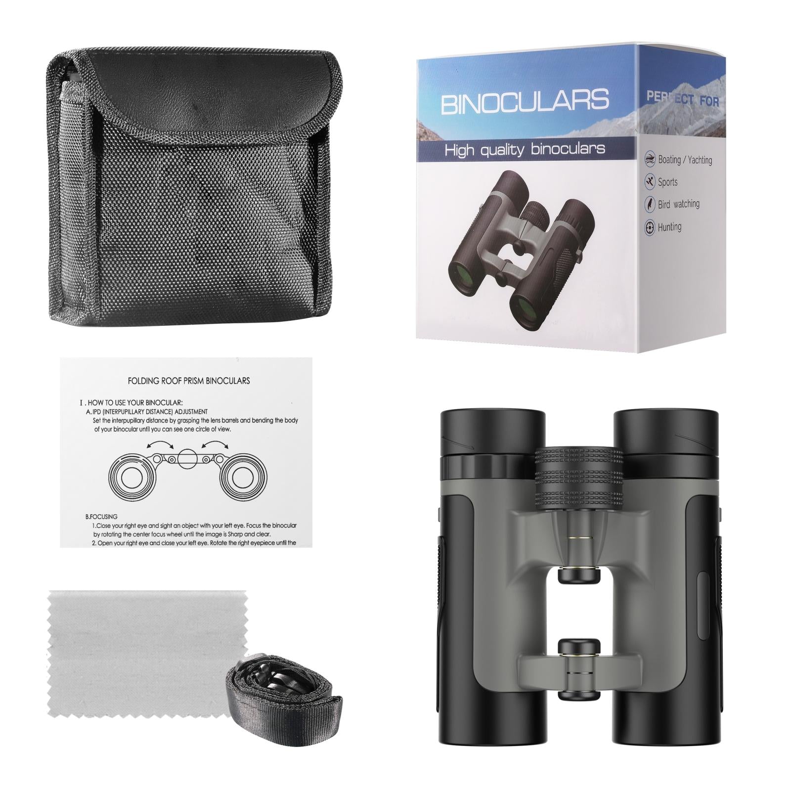 25x Binoculars for Bird-watching Hunting and Hiking - Bak4 Prism 8