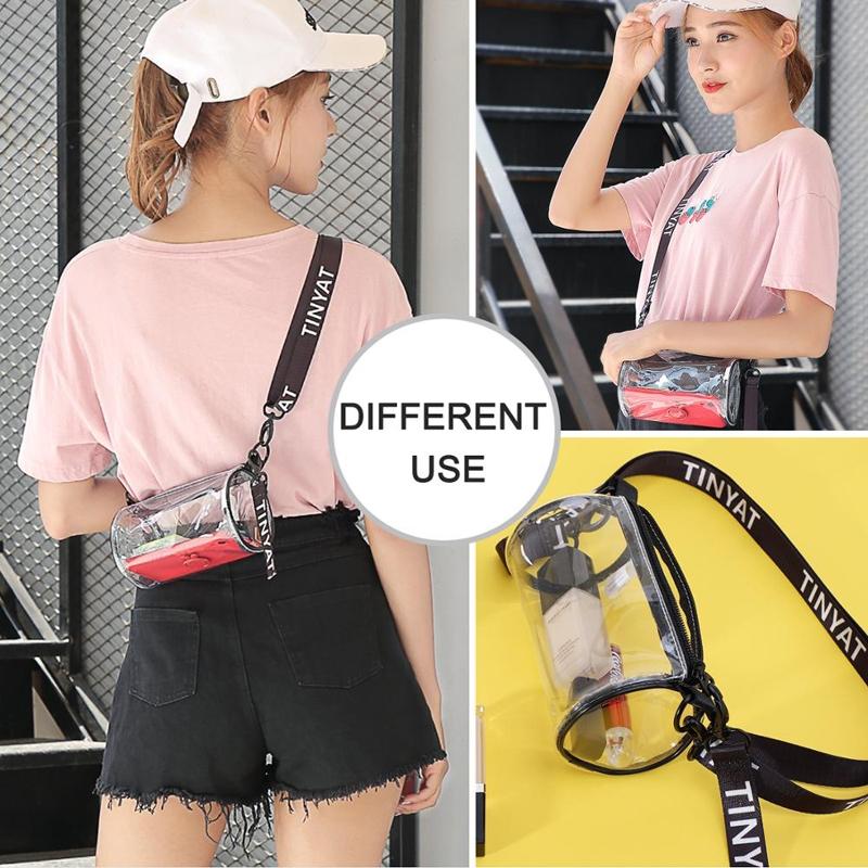 Transparent Pvc Mini Messenger Bag For Women - White 8