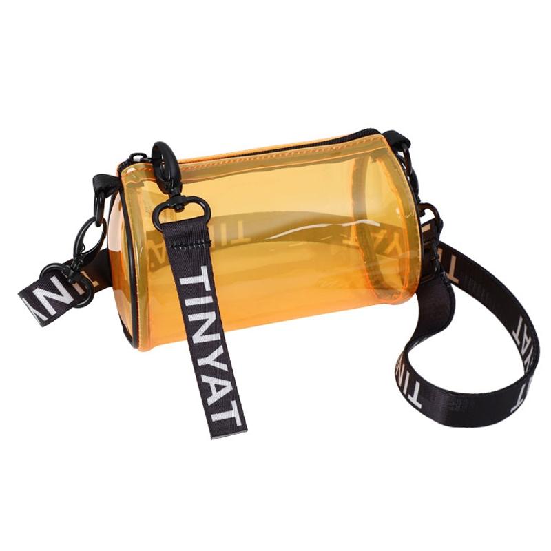 Transparent Pvc Mini Messenger Bag For Women - White 12