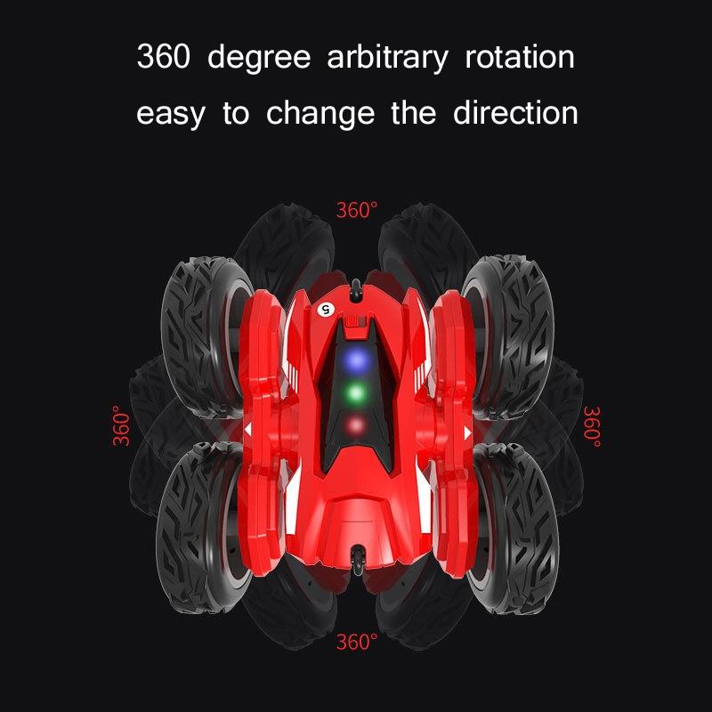 High-speed Double-sided Rc Car for Stunts and Off-road Tumbling - Red 4