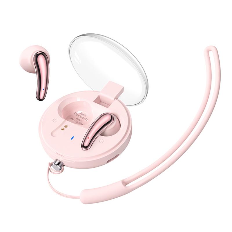 Wireless In-ear Earphones with Low Delayed Bluetooth - Clearbuds C1 - Pink 9