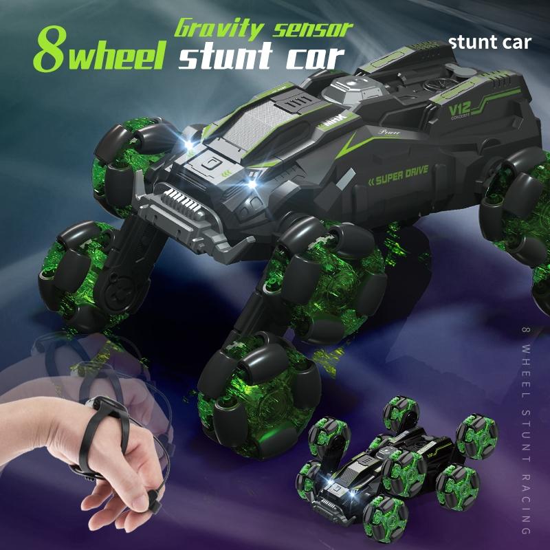 Stunt Drift Remote Control Car - Single Control Eight Wheels - Blue 6