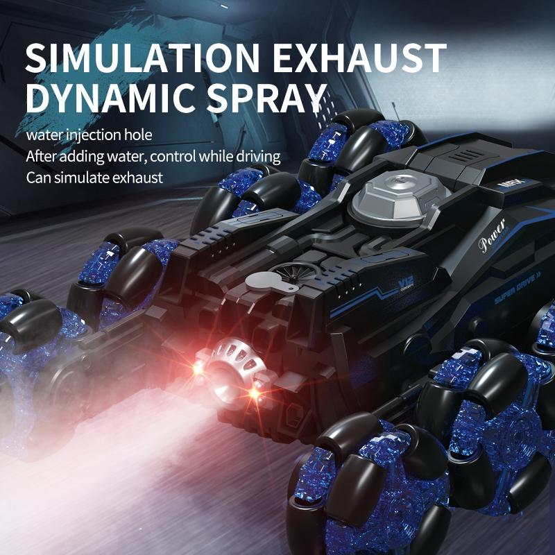 Stunt Drift Remote Control Car - Single Control Eight Wheels - Blue 8