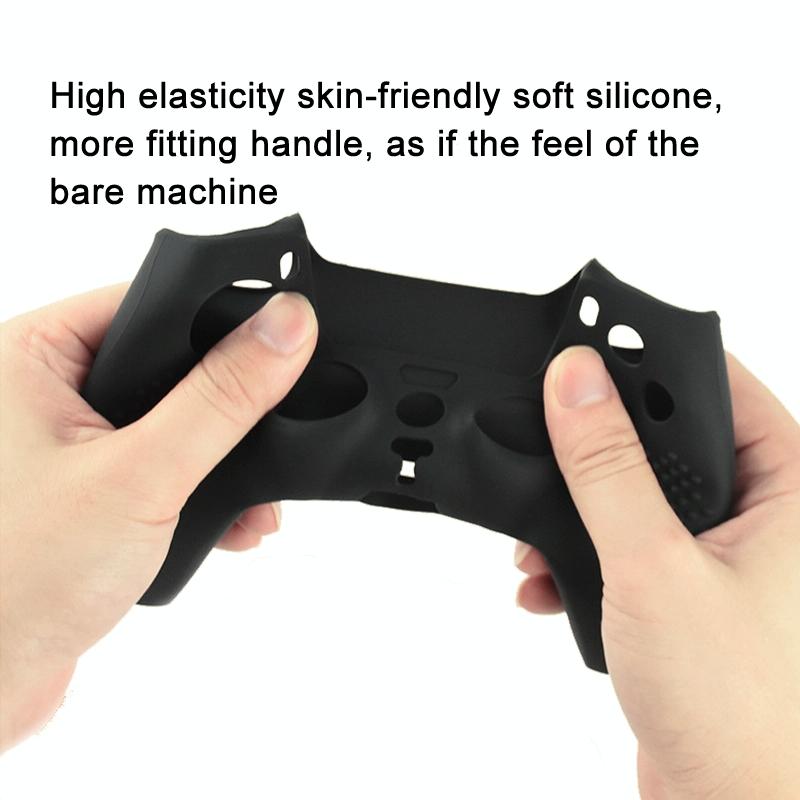 Black Polka Dot Silicone Joystick Cover for Ps5 Controller 4