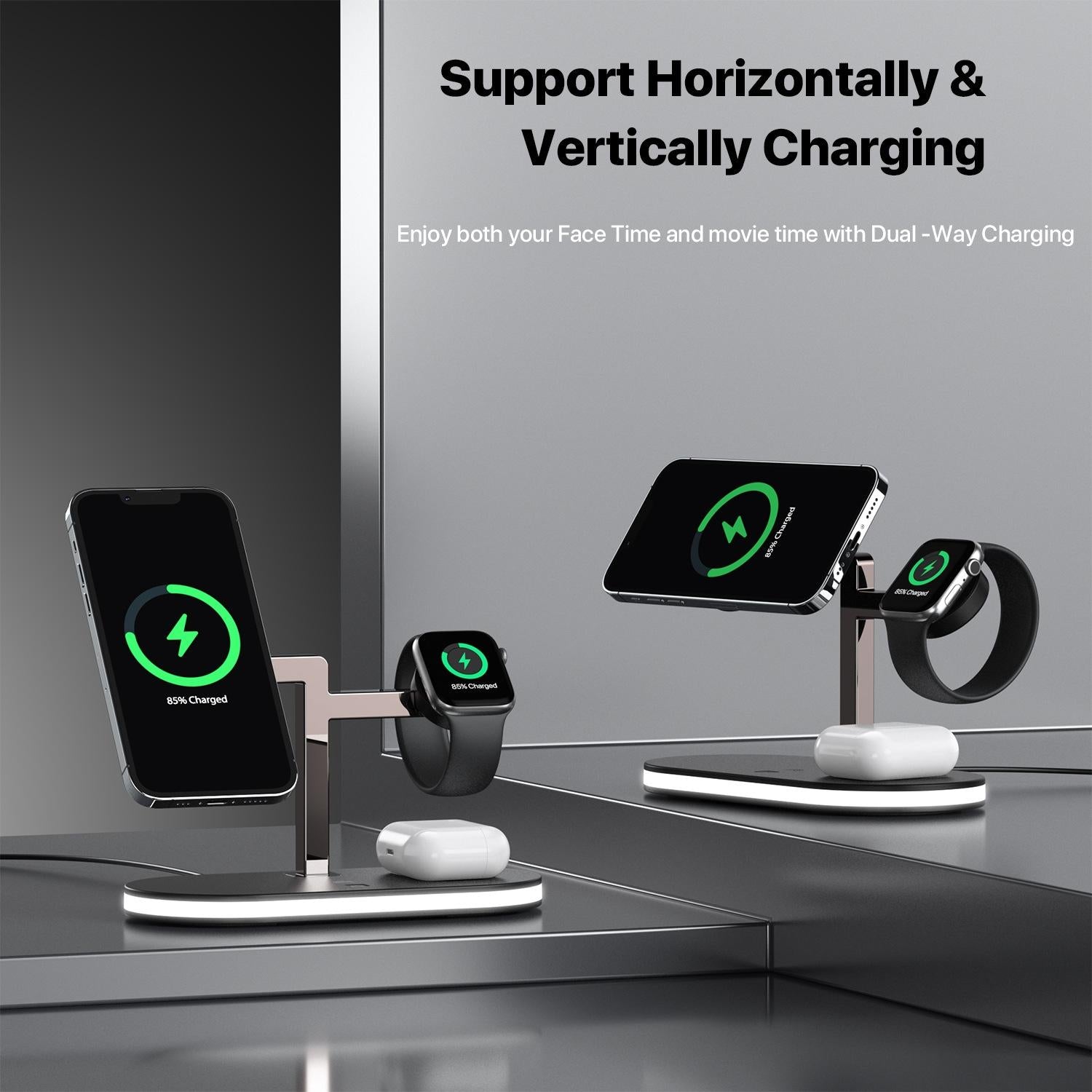 15W 3 In 1 Wireless Charger For Smartphone Iwatch Airpods 6