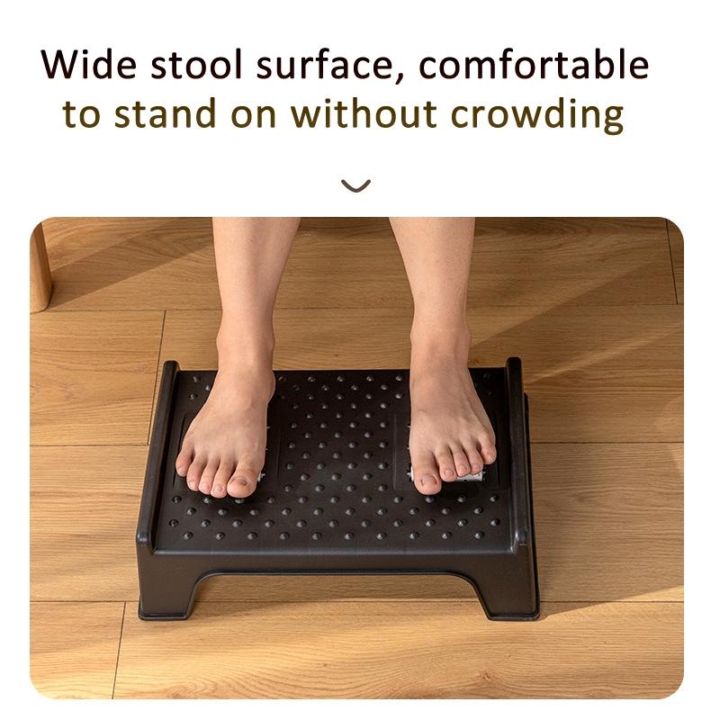 Double-Row Roller Foot Pedal Footrest Black 6