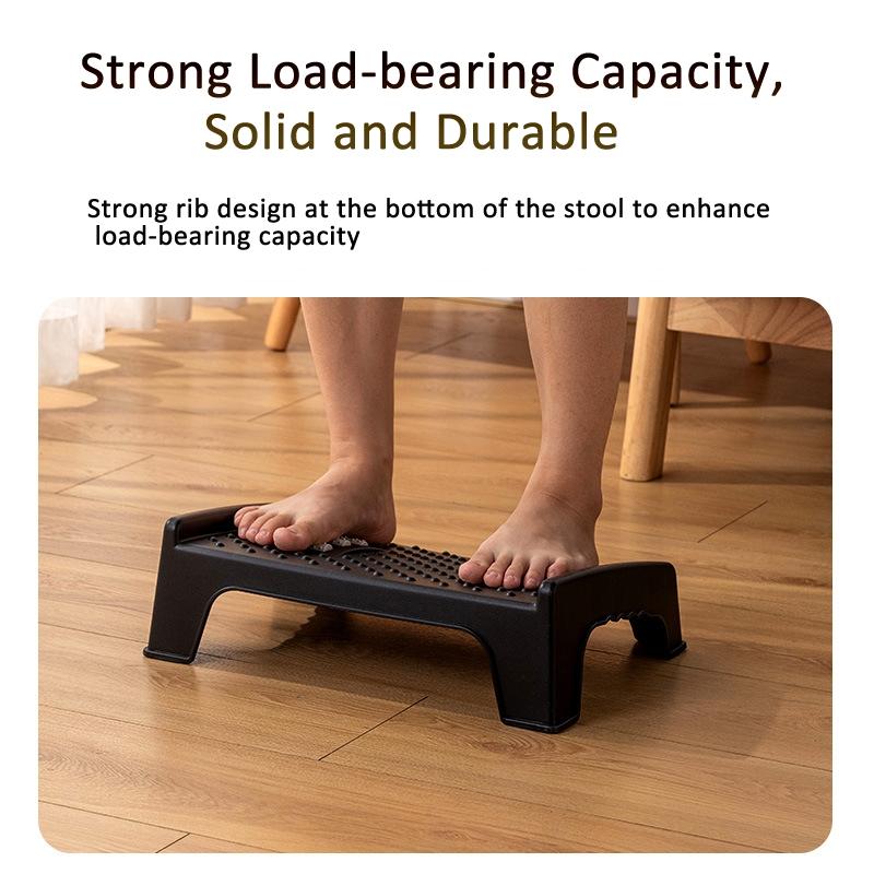 Double-Row Roller Foot Pedal Footrest Black 7