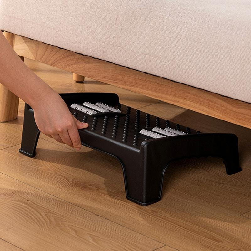 Double-Row Roller Foot Pedal Footrest Black 9