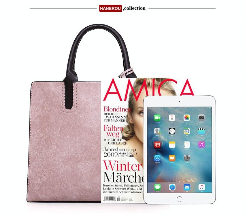 Versatile Leather Tote Bag for Women - 3-in-1 Design - Black 4