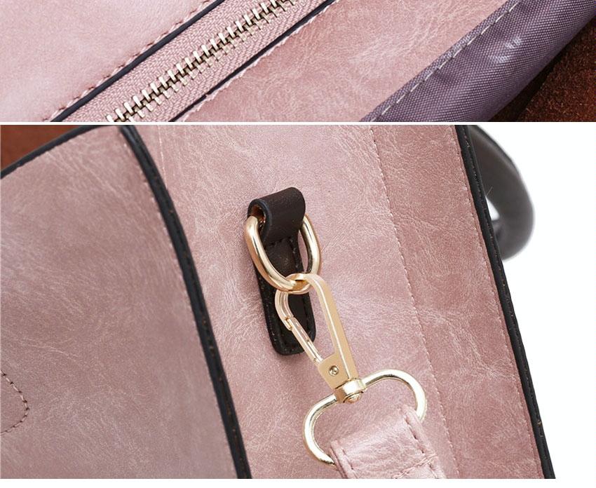 Versatile Leather Tote Bag for Women - 3-in-1 Design - Black 6
