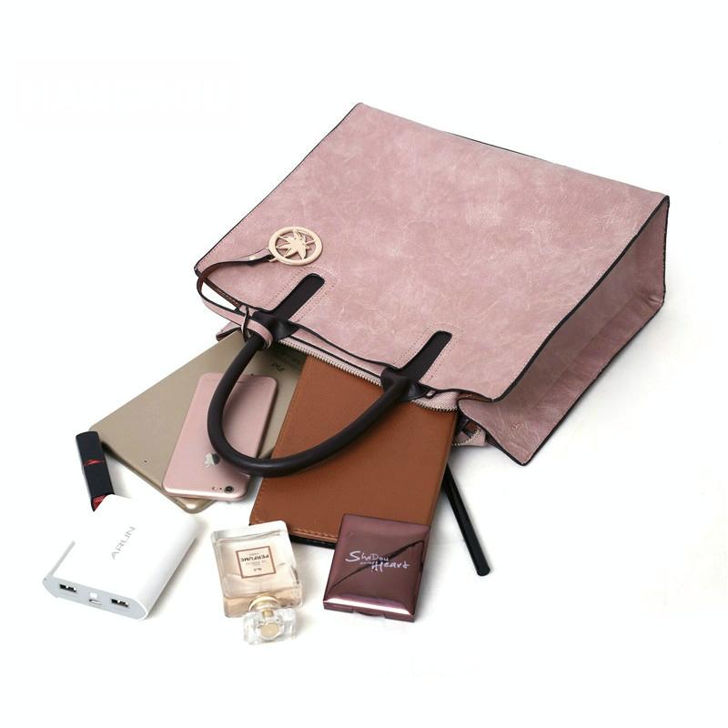 Versatile Leather Tote Bag for Women - 3-in-1 Design - Black 9