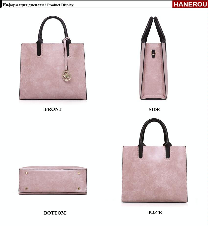 Versatile Leather Tote Bag for Women - 3-in-1 Design - Black 11