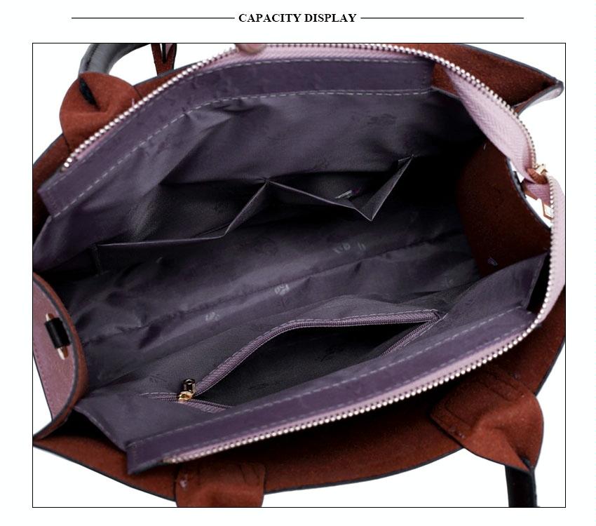 Versatile Leather Tote Bag for Women - 3-in-1 Design - Black 15