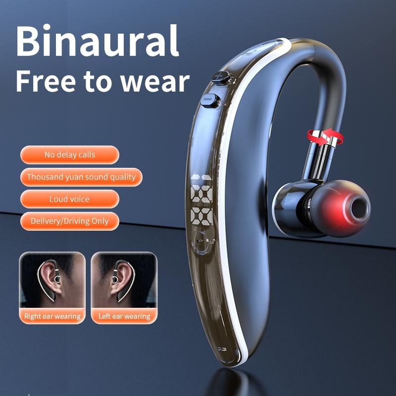 Universal Bluetooth Earphone - Single-ear Rotating Black / White 4
