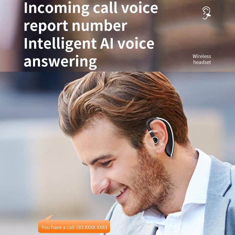 Universal Bluetooth Earphone - Single-ear Rotating Black / White 6
