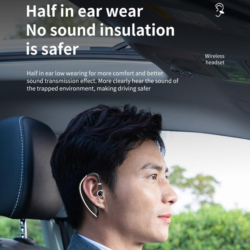 Universal Bluetooth Earphone - Single-ear Rotating Black / White 7