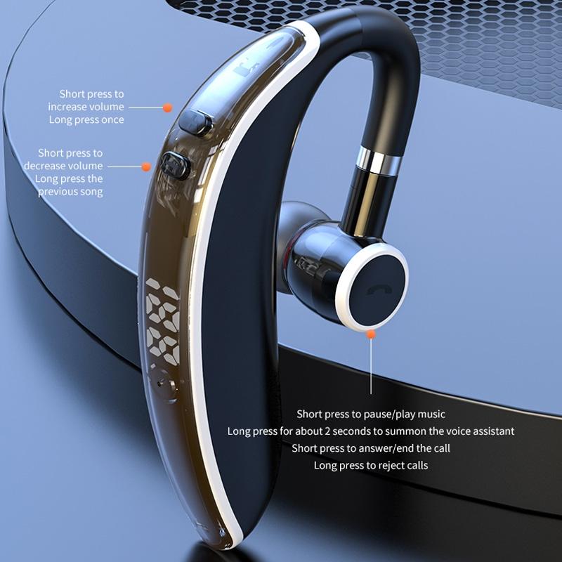 Universal Bluetooth Earphone - Single-ear Rotating Black / White 8