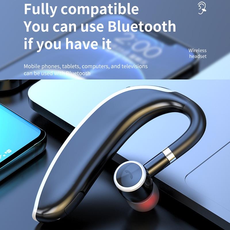 Universal Bluetooth Earphone - Single-ear Rotating Black / White 13