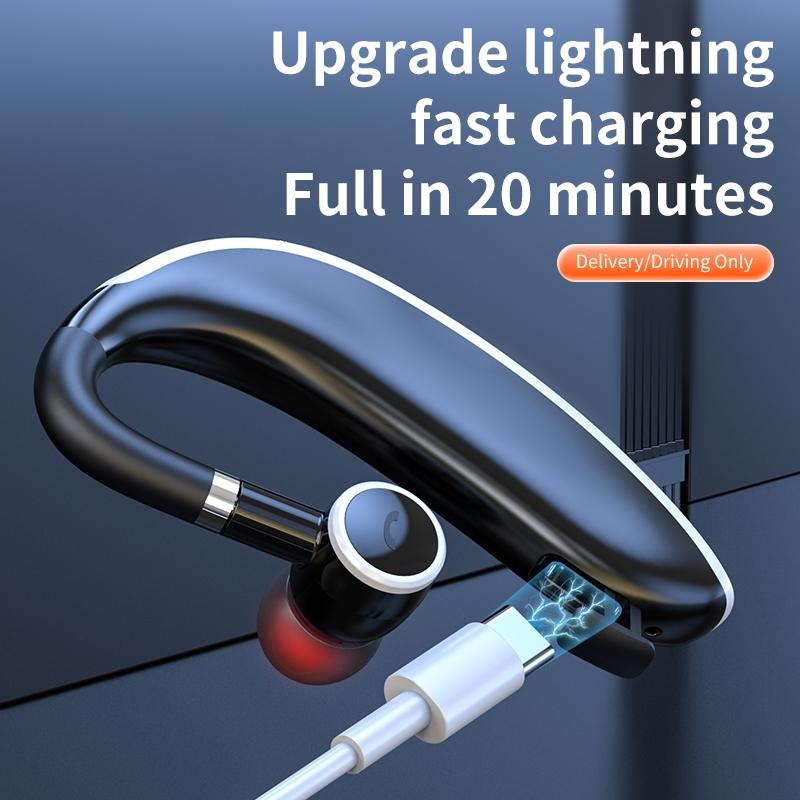 Universal Bluetooth Earphone - Single-ear Rotating Black / White 14