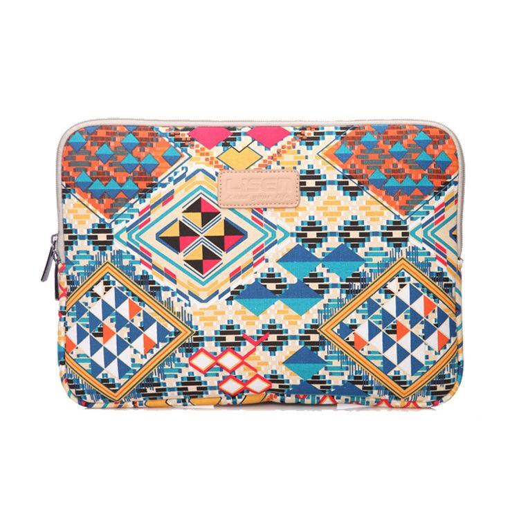 11.6 Inch Lingge Laptop Liner Bag with Stylish Pattern - Green Pattern Diamond Lattice 10