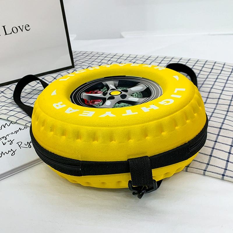 Kindergarten Shoulder Bag - Tire Shaped for Kids - Yellow 4