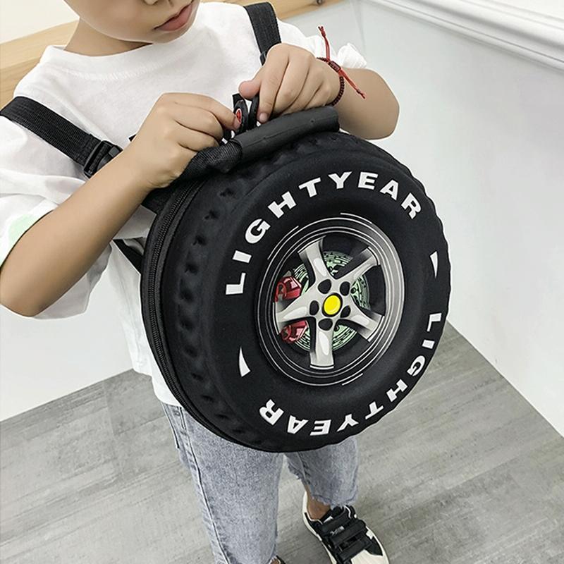 Kindergarten Shoulder Bag - Tire Shaped for Kids - Yellow 8