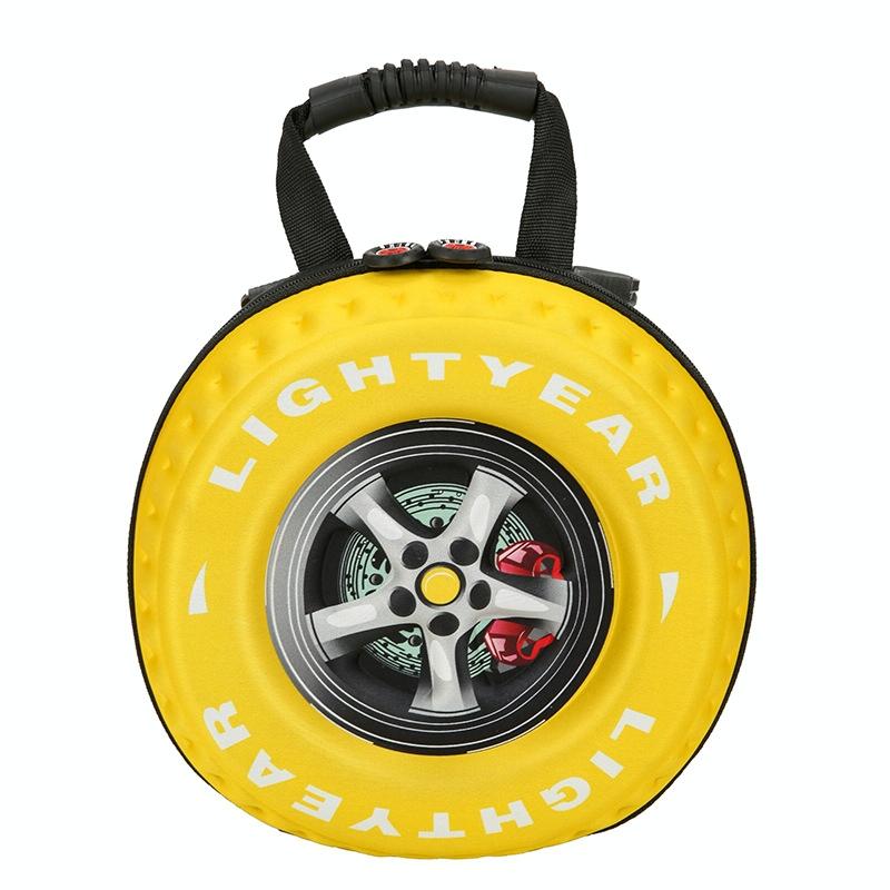 Kindergarten Shoulder Bag - Tire Shaped for Kids - Yellow 9