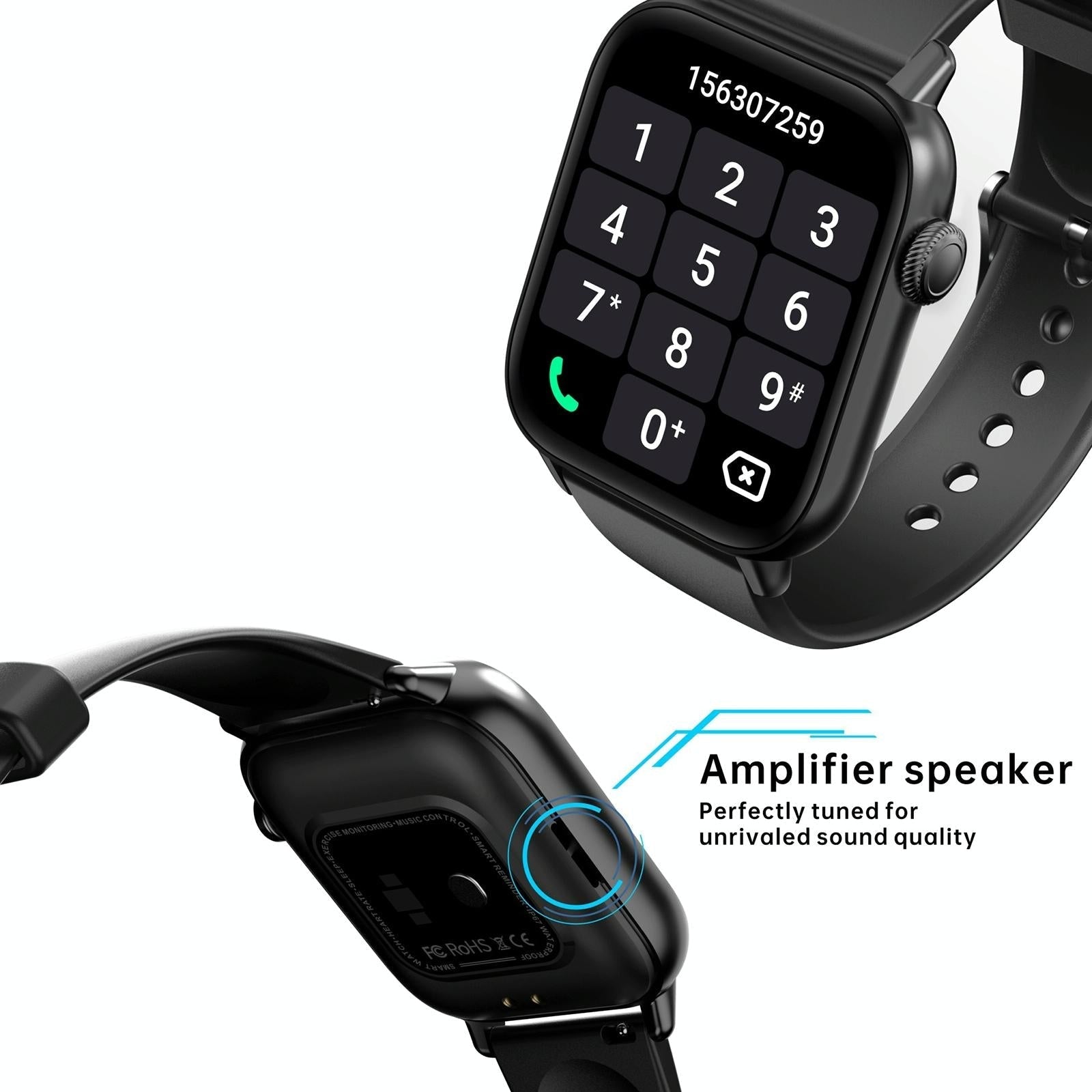 1.83 Inch Bt5.2 Smart Sport Watch Support Sleep / Heart Rate / Blood Oxygen / Temperature / Blood Pressure Health Monitor - Black + White 11