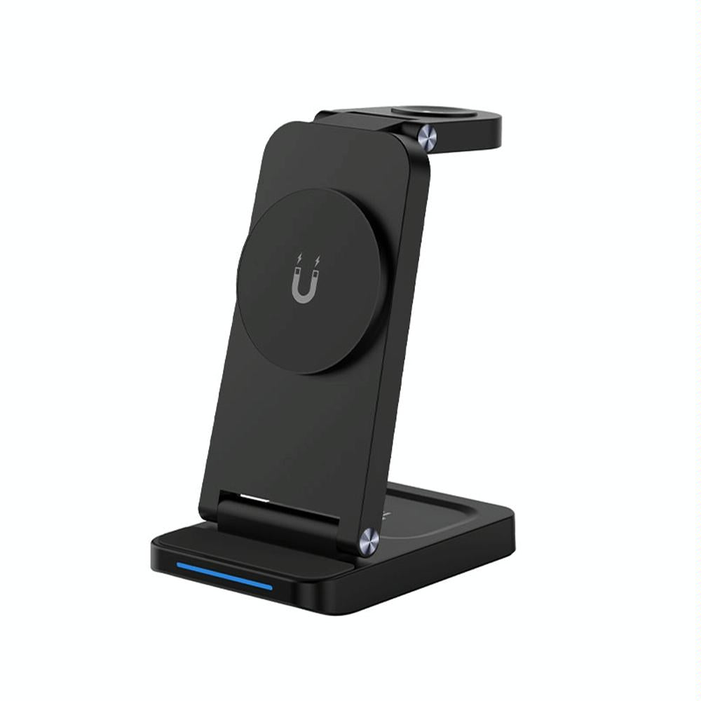 3 In 1 Magnetic Wireless Charger Stand - Black 11