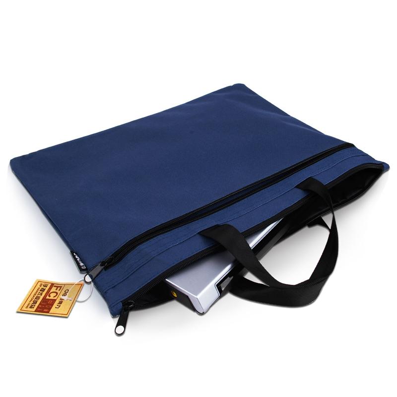 Double Zipper Canvas Storage Bag - Portable and Simple - Dark Blue 3