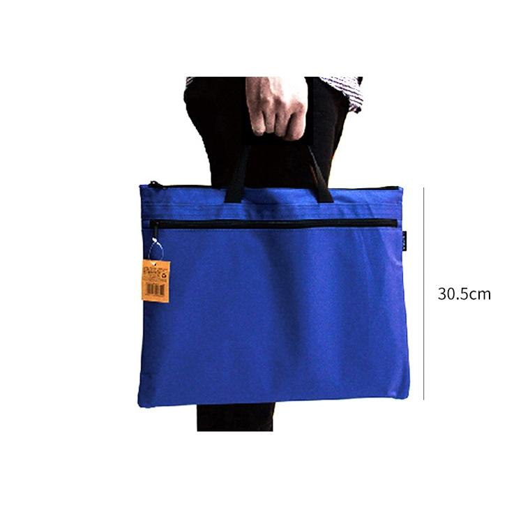 Double Zipper Canvas Storage Bag - Portable and Simple - Dark Blue 5