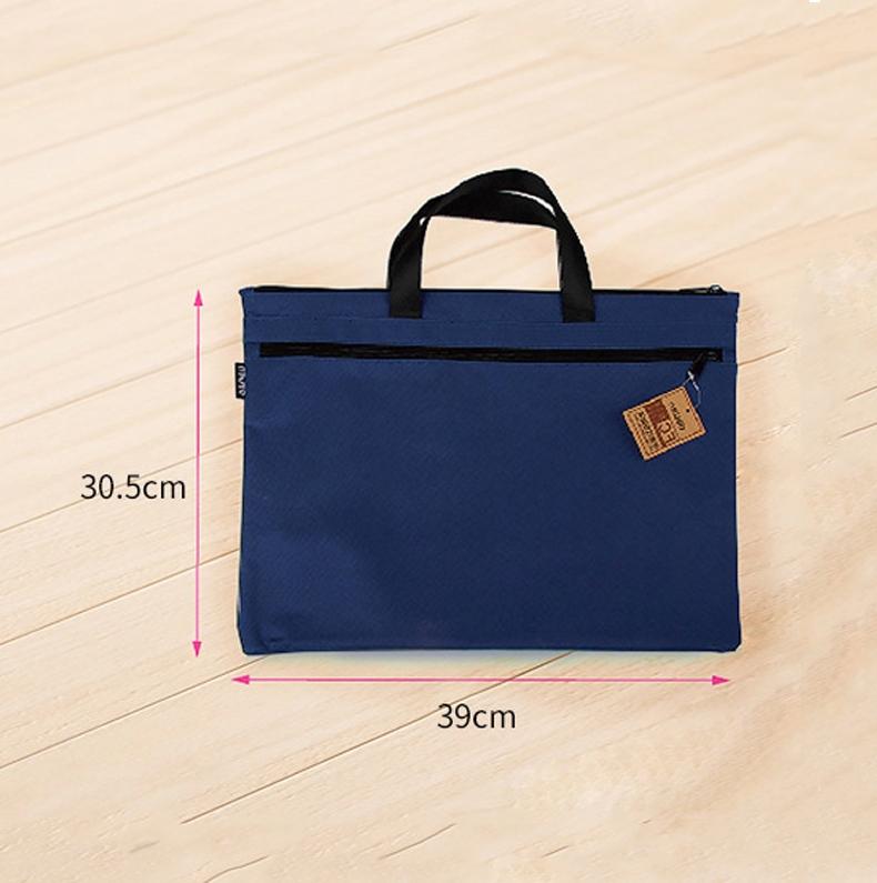 Double Zipper Canvas Storage Bag - Portable and Simple - Dark Blue 6