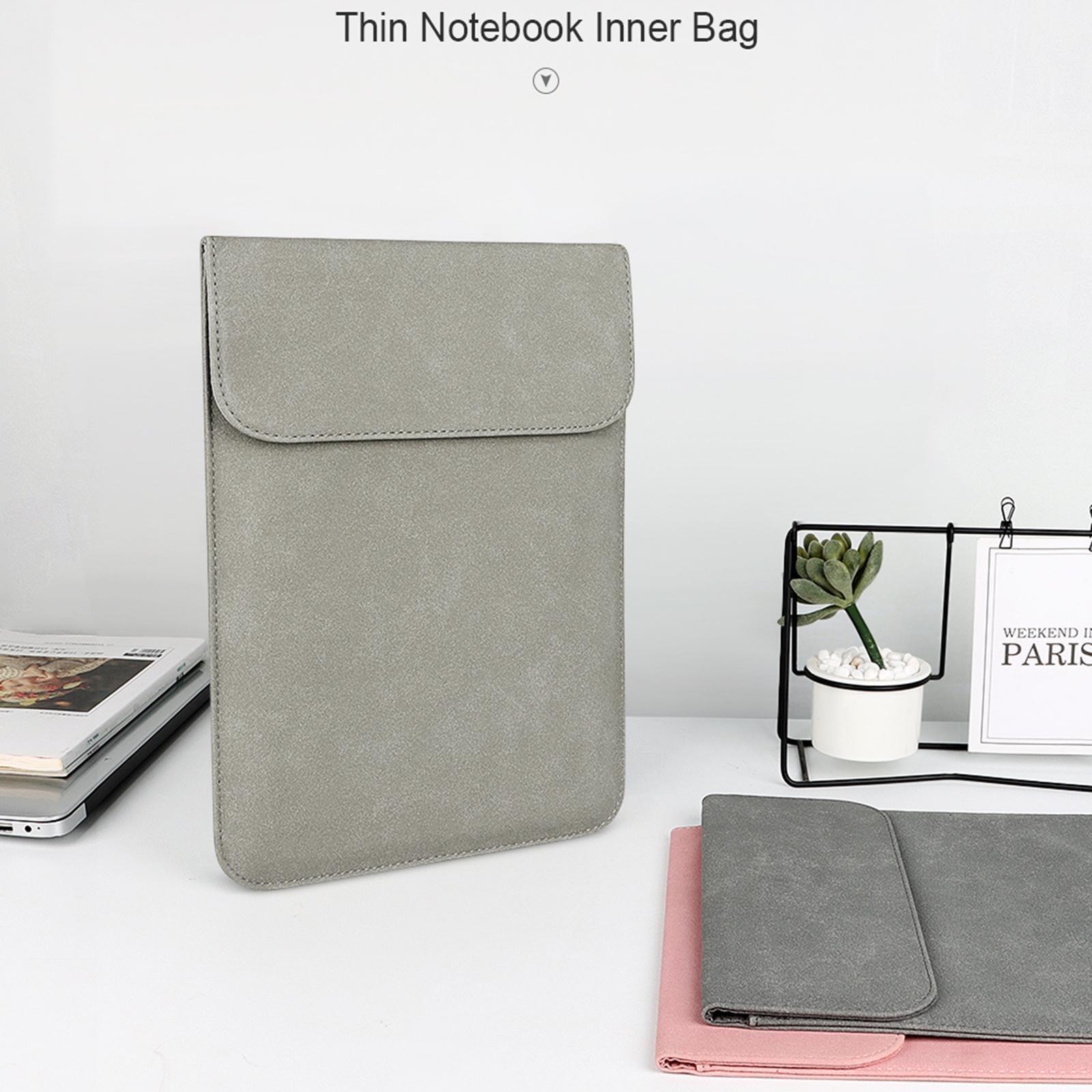 11.6-12.5 Inch Ultra-thin Notebook Liner Bag with Small Bag - Pu02 - Pink 4