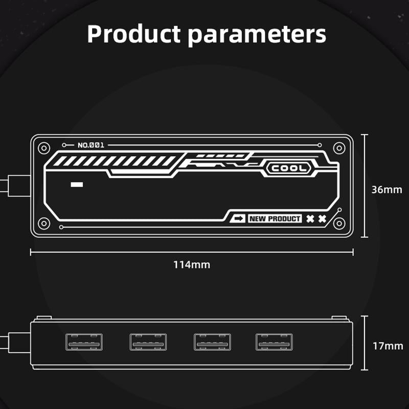 5-In-1 Usb Type-C Docking Station With 4 Usb3.0 Ports Grey 9