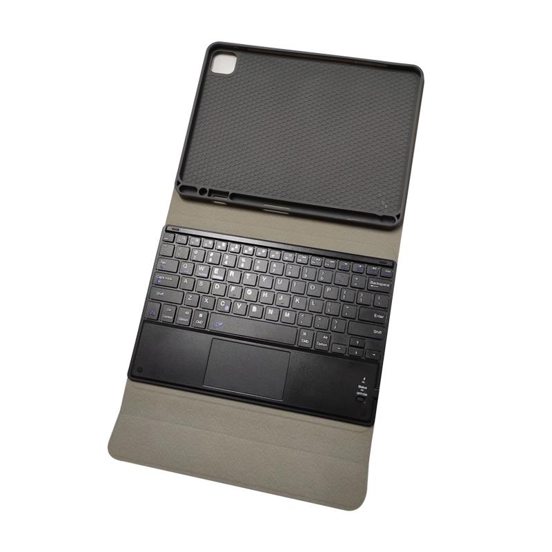 Bluetooth Keyboard Tablet Case For Ipad Pro 11 - Detachable Touch Leather Holder Pen Slot - Black 10