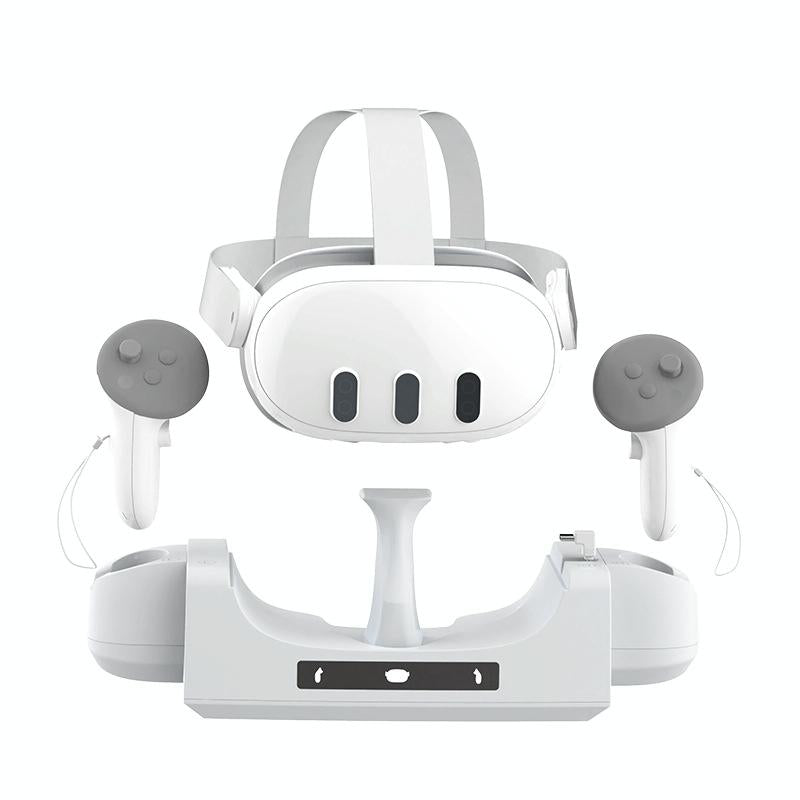 Gray Wall Mount for Meta Quest 3 Vr Helmet Charging 3