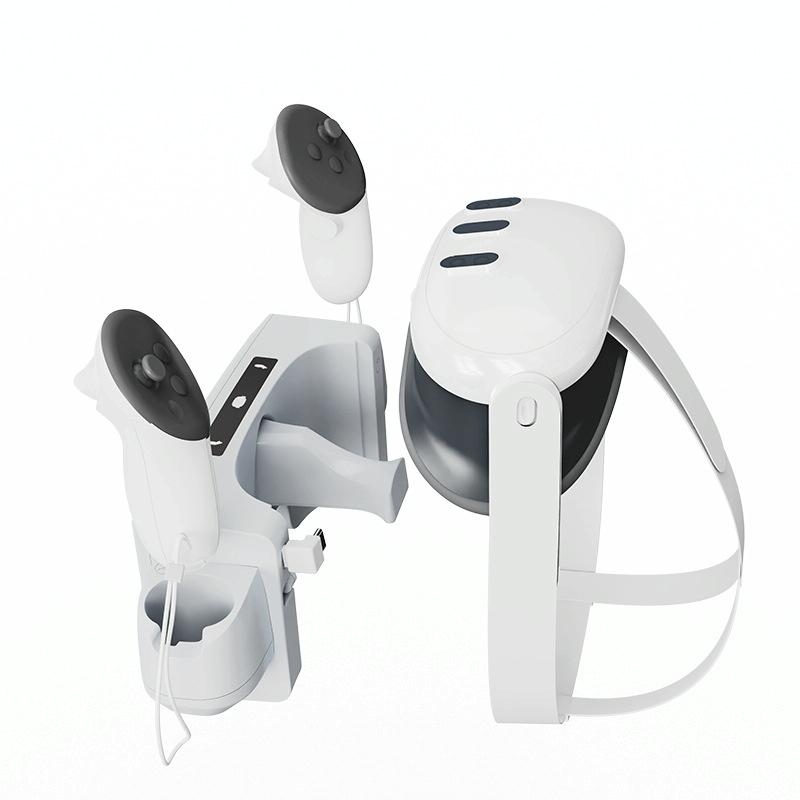 Gray Wall Mount for Meta Quest 3 Vr Helmet Charging 5