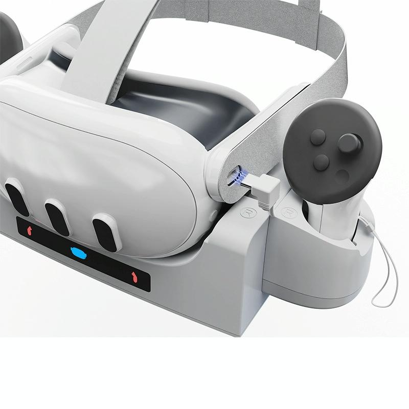 Gray Wall Mount for Meta Quest 3 Vr Helmet Charging 7