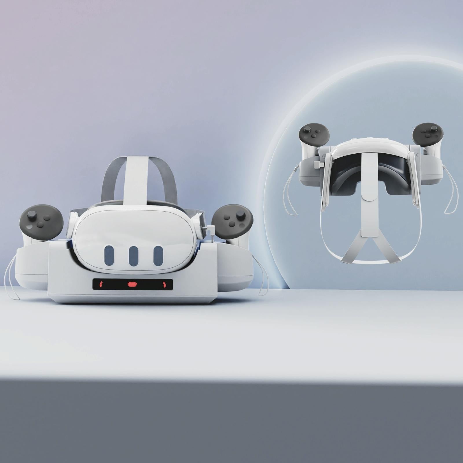 Gray Wall Mount for Meta Quest 3 Vr Helmet Charging 12