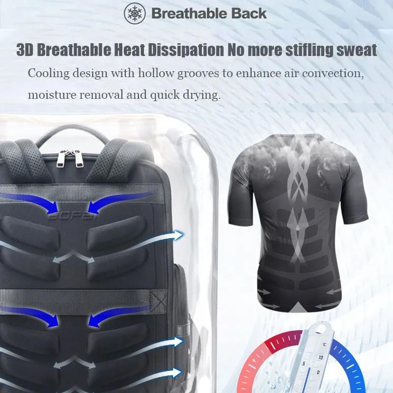 Large-capacity Business Laptop Backpack with Usb & Type-c Port - First-layer Cowhide Black 8