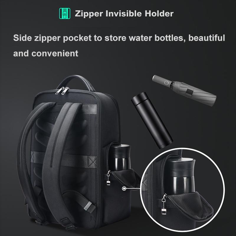 Large-capacity Business Laptop Backpack with Usb & Type-c Port - First-layer Cowhide Black 9