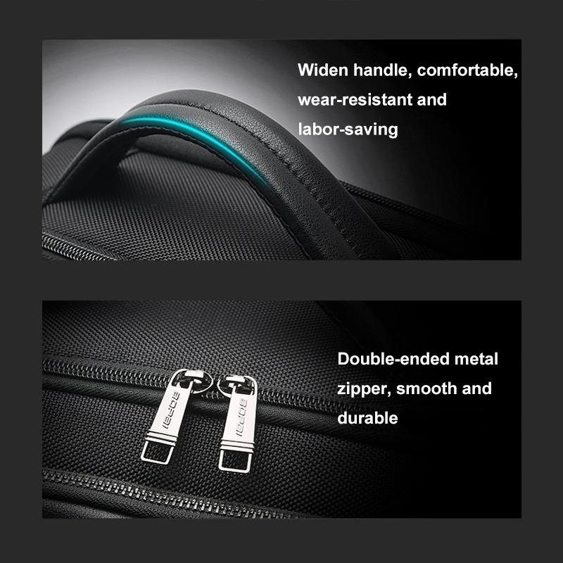 Large-capacity Business Laptop Backpack with Usb & Type-c Port - First-layer Cowhide Black 12