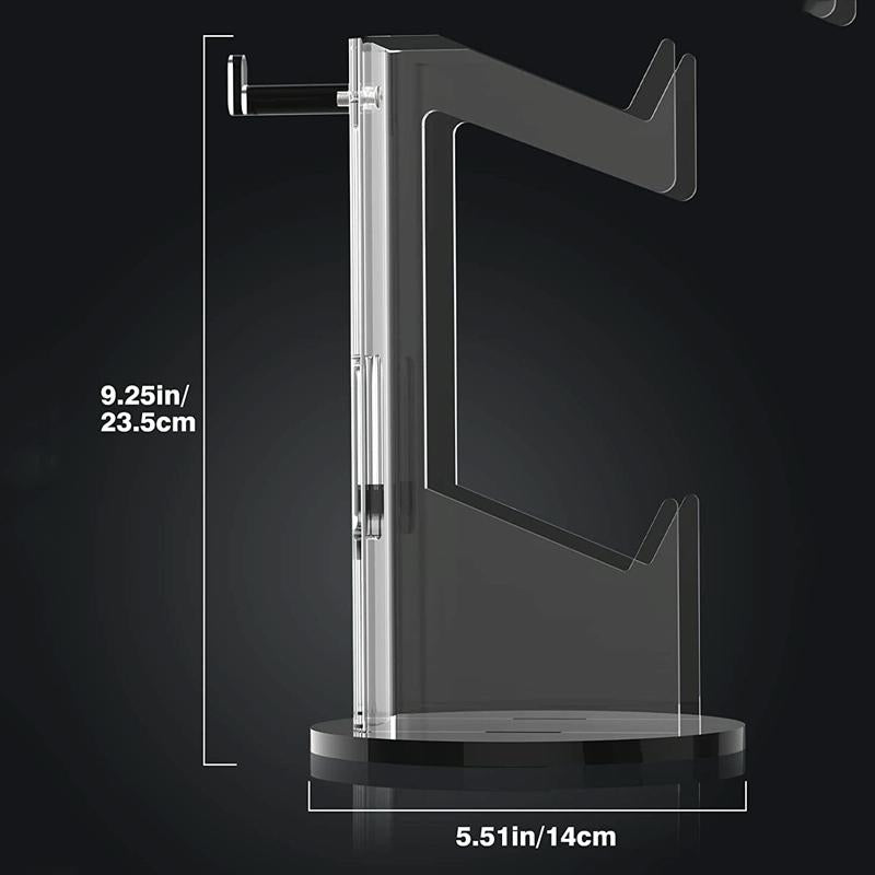 Black Acrylic Game Controller Display Stand With Headphone Hanger 4