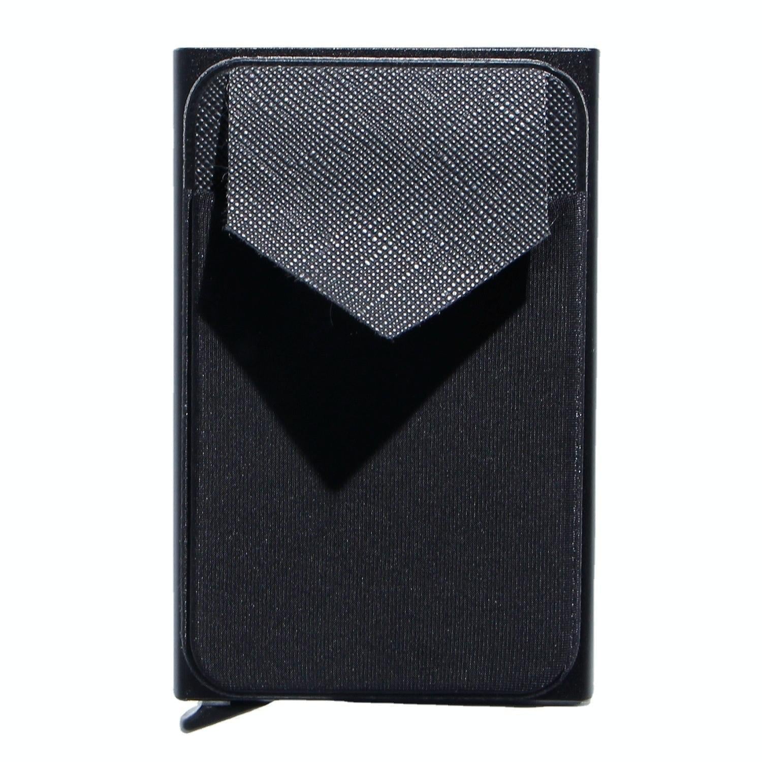 Compact Metal Card Holder with Rfid Protection - Black 5