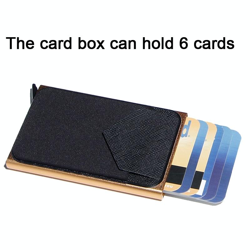 Compact Metal Card Holder with Rfid Protection - Black 7