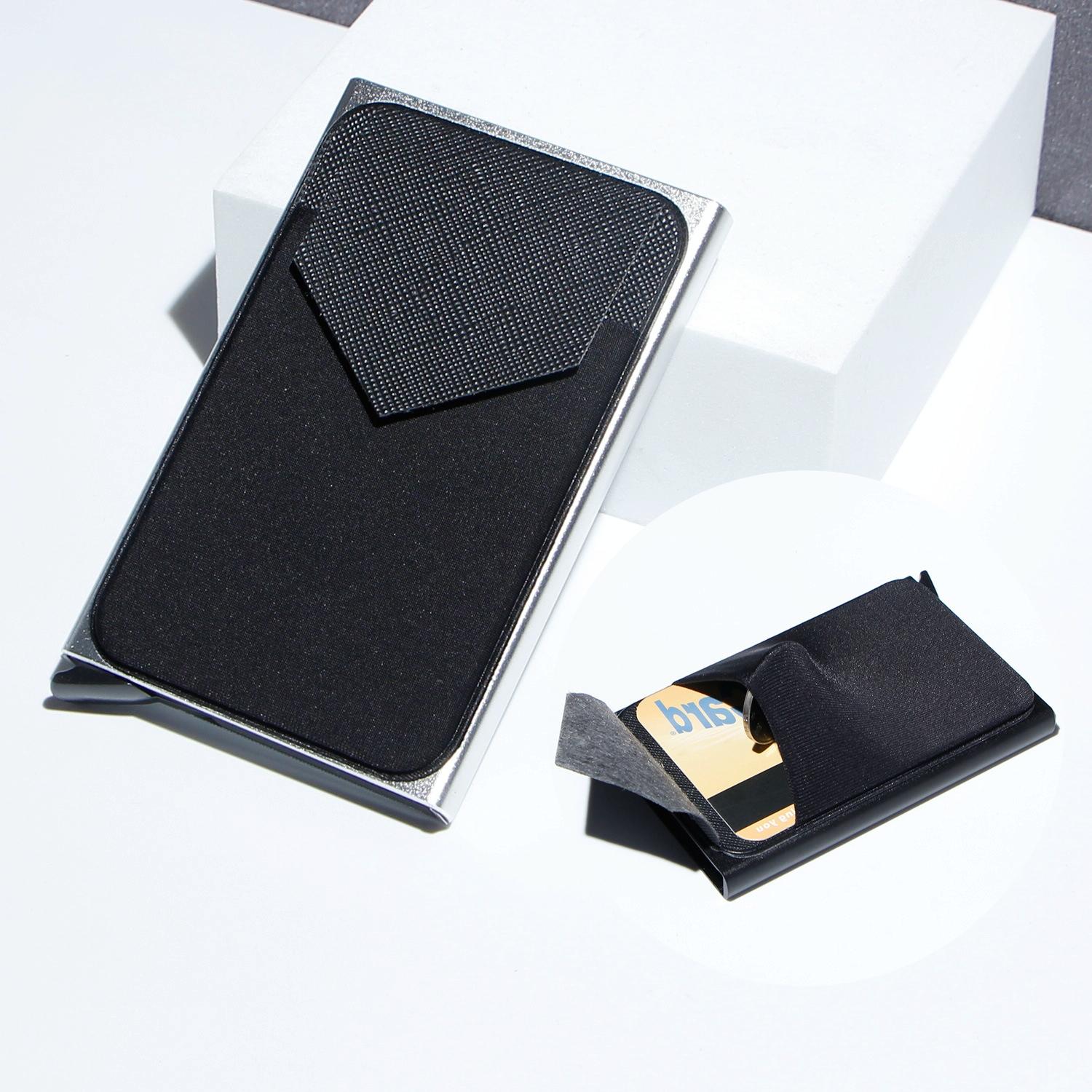 Compact Metal Card Holder with Rfid Protection - Black 10