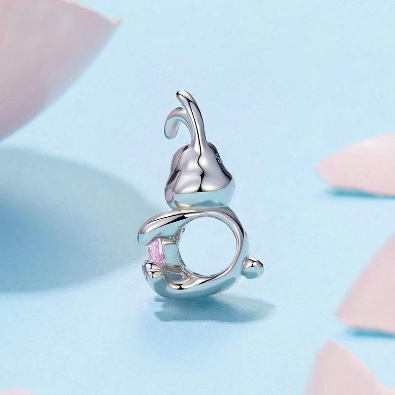 925 Sterling Silver Easter Bunny Diy Beads 4