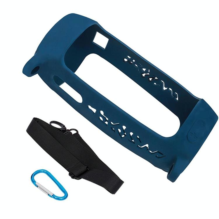 Shockproof Silicone Protective Case for Jbl Pulse4 with Carabiner & Lanyard - Black 12