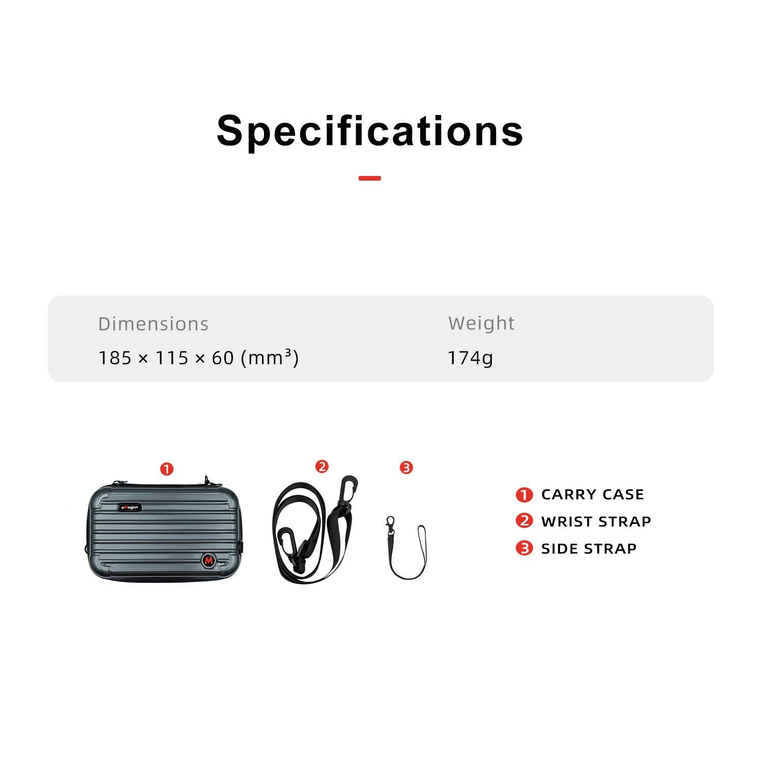 Small Protective Storage Bag for Magisn Accessories - Deep Gray 6
